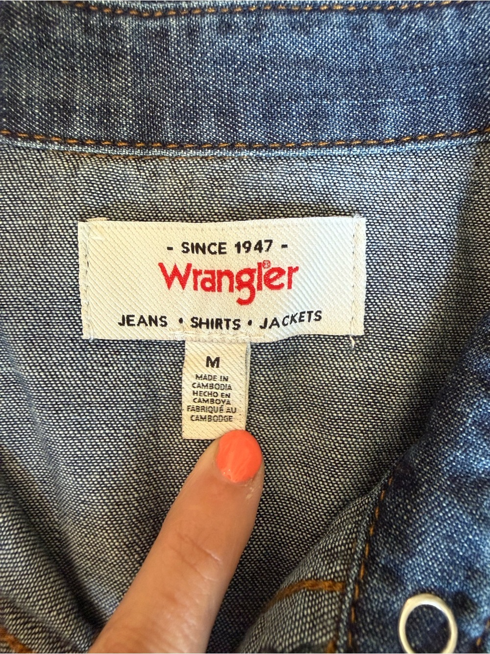 Wrangler Denim Snap Front Shirt Dress Belted Western Blue Size M - Picture 4 of 7